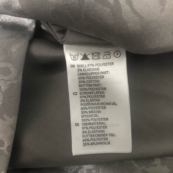 H&M Silver Strapless Ruched Ruffle Cocktail Mini NWT - Picture 12 of 13